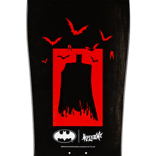Welcome x Batman Skateboard Deck Knockout on Early Grab Red/Black Dip 10.0"