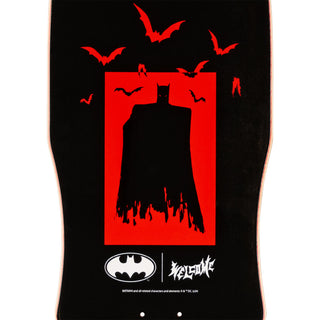 Welcome x Batman Skateboard Deck Talons on Dark Lord Red Stain 9.75"