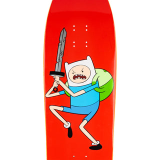 Welcome x Adventure Time Skateboard Deck Finn on Gaia Red 9.6"