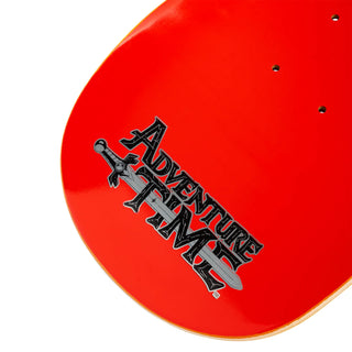 Welcome x Adventure Time Skateboard Deck Finn on Gaia Red 9.6"