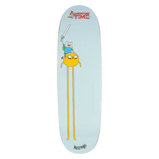 Welcome x Adventure Time Skateboard Deck Heroes on Boline 2.0 Light Blue 9.5"