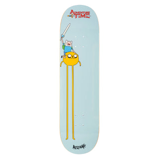Welcome x Adventure Time Skateboard Deck Heroes on Popsicle Light Blue 8.5"