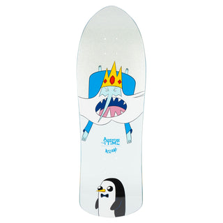 Welcome x Adventure Time Skateboard Deck Ice King on Crossbone White/Blue 10"