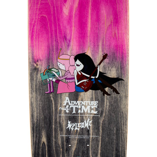 Welcome x Adventure Time Skateboard Deck Princess Power on Son of Boline Pink/Black 8.8"