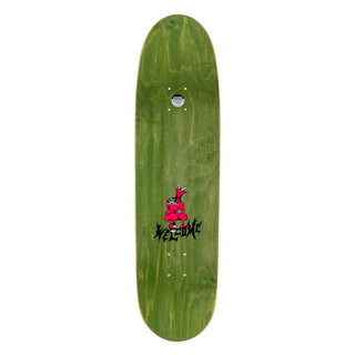 Welcome Skateboard Deck Mushroom Witch on Pysanka 2 Brown Stain 8.5" x 32"