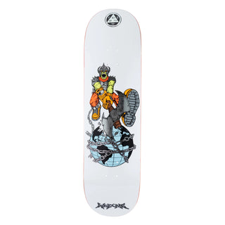 Welcome Skateboard Deck Unchained on Evil Twin White/Silver Foil 8.5" x 31.95"