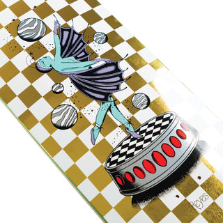 Welcome Skateboard Deck Dancer on Baculus 2 White/Gold Foil 9.0" x 33"