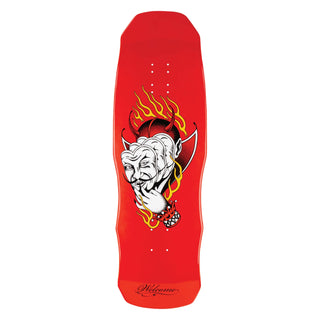 Welcome Skateboard Deck Diablo on Dark Lord Red Dip 9.85" x 31.5"