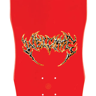 Welcome Skateboard Deck Diablo on Dark Lord Red Dip 9.85" x 31.5"