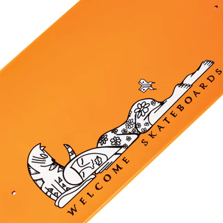 Welcome Skateboard Deck Love is Essential on Catblood2 Orange Dip 8.75" x 32.88"