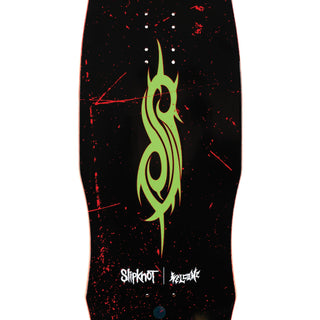 Welcome X Slipknot Skateboard Deck Spit it Out on Dark Lord Black/Red Stain 9.85"