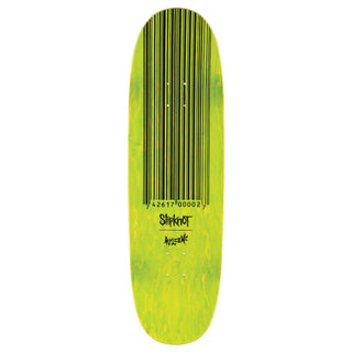 Welcome X Slipknot Skateboard Deck Oval Logo on Boline 2.0 Black/Green Stain 9.5"