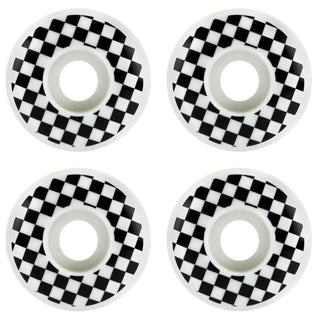 Skateboard Wheels Checker 52mm 99a Set of 4 White/Black