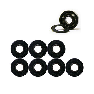 Labeda Whips Roller Hockey Wheels - Teal X-Soft 68mm - 4-Pack with Evo Spacers and Hybrid Ceramic Bearings
