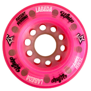 Labeda Whips Roller Hockey Wheel - Pink X-Soft 80mm - Single Wheel