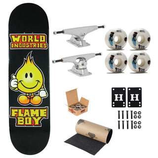 World Industries Skateboard Solid Gold Flameboy 8.3" Krux, Independent, Sml Upgrade