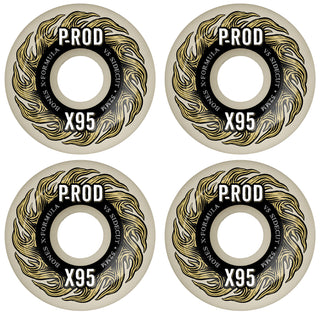 Bones Skateboard Wheels 52mm Paul Rodriguez X-Formula Sidecut V5 95A White