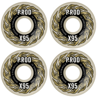 Bones Skateboard Wheels 53mm Paul Rodriguez X-Formula Sidecut V5 95A White