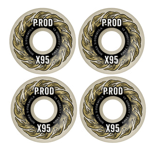 Bones Skateboard Wheels 54mm Paul Rodriguez X-Formula Sidecut V5 95A White