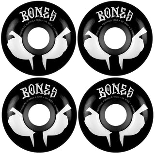 Bones Skateboard Wheels 51mm Original Formula 100A V4 Wides Black