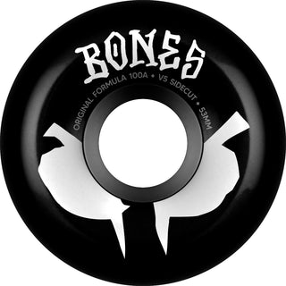 Bones Skateboard Wheels 53mm Original Formula 100A V5 Sidecuts Black