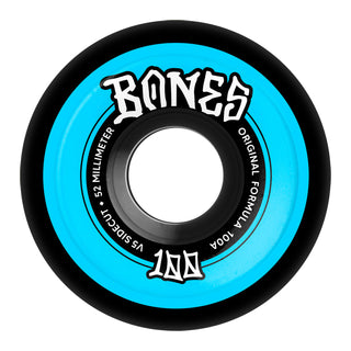 Bones Skateboard Wheels 52mm Original V5 Sidecut 100A Black