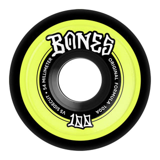 Bones Skateboard Wheels 54mm Original V5 Sidecut 100A Black