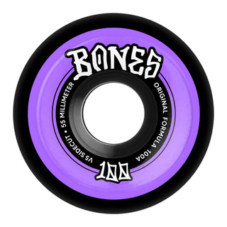Bones Skateboard Wheels 55mm Original V5 Sidecut 100A Black