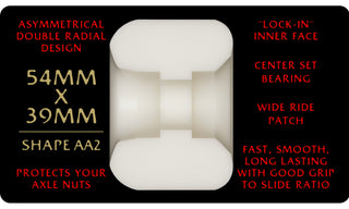 Powell Peralta Skateboard Wheels 54mm x 39mm Dragon Formula 93A AA2 Nano Rat Off White