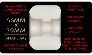 Powell Peralta Skateboard Wheels 56mm x 39mm Dragon Formula 93A AA2 Nano Rat Off White