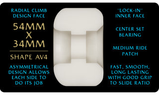 Powell Peralta Skateboard Wheels 54mm x 34mm Dragon Formula 97A AV4 Nano Rat Off White