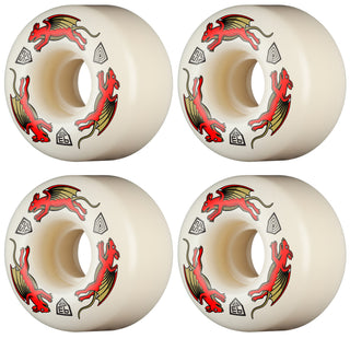 Powell Peralta Skateboard Wheels 52mm x 34mm Dragon Formula 93A AV4 Nano Rat Off White