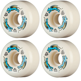 Powell Peralta Skateboard Wheels 54mm x 34mm Dragon Formula 97A AV6 Nano Rat Off White