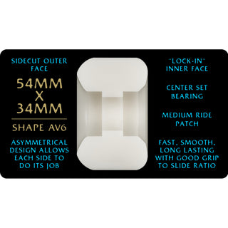 Powell Peralta Skateboard Wheels 54mm x 34mm Dragon Formula 97A AV6 Nano Rat Off White