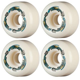 Powell Peralta Skateboard Wheels 58mm x 33mm Dragon Formula 97A Ratbone II Off White