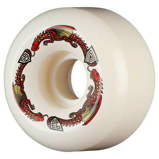Powell Peralta Skateboard Wheels 58mm x 33mm Dragon Formula 93A Ratbones Off White