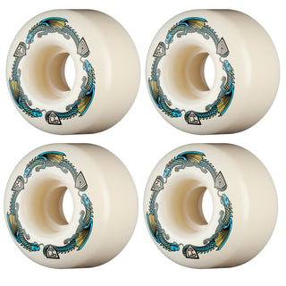 Powell Peralta Skateboard Wheels 54mm x 34mm Dragon Formula 97A V4 Symmetrical Off White