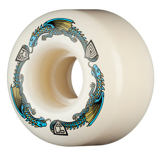 Powell Peralta Skateboard Wheels 54mm x 34mm Dragon Formula 97A V4 Symmetrical Off White