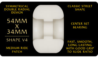 Powell Peralta Skateboard Wheels 54mm x 34mm Dragon Formula 95A V4 Symmetrical Off White