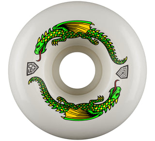 Powell Peralta Skateboard Wheels 60mm Dragon Formula Bomber Shape 93A White