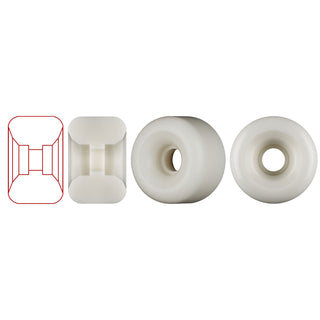 Powell Peralta Skateboard Wheels 60mm Dragon Formula Bomber Shape 93A White