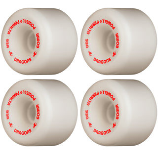 Powell Peralta Skateboard Wheels 60mm x 39mm 93A Dragon Formula Rat Bones Shape