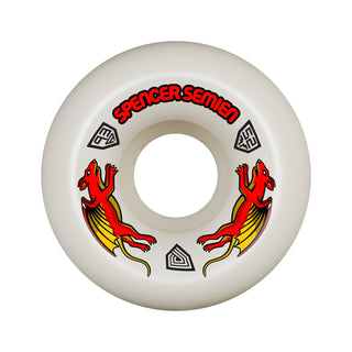 Powell Peralta Skateboard Wheels 52mm Semien Dragon Formula Nano Rat 93A White