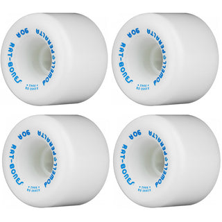 Powell Peralta Rat Bones Skateboard Wheels Old School Re-Issue White 60mm 90A