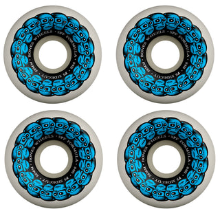 Bones Skateboard Wheels 58mm Skatepark Formula P5 SPF Circle Skulls 84B White