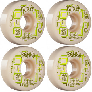 Bones Skateboard Wheels 52mm Retros V3 Slims STF 99A White