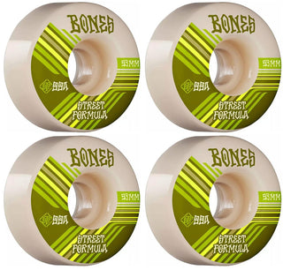 Bones Skateboard Wheels with Bronson Pro G3 Bearings STF 53mm 99A V4