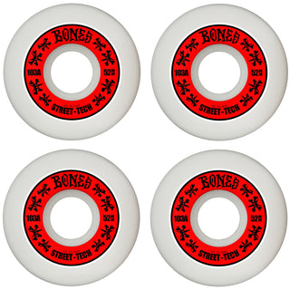 Bones Skateboard Wheels 52mm STF V3 Slims 103A White