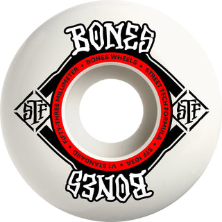 Bones Skateboard Wheels 53mm STF V1 Standard 103A White