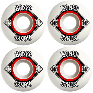 Bones Skateboard Wheels 55mm STF V4 Wide 103A White